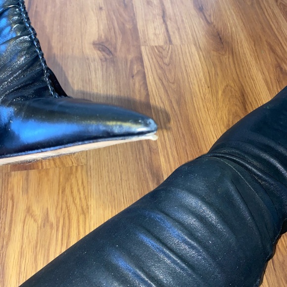 ALEXANDRE BIRMAN RUCHED LEATHER BOOTS - Picture 9 of 10